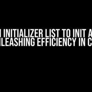 Using an initializer list to init a vector: Unleashing Efficiency in C++